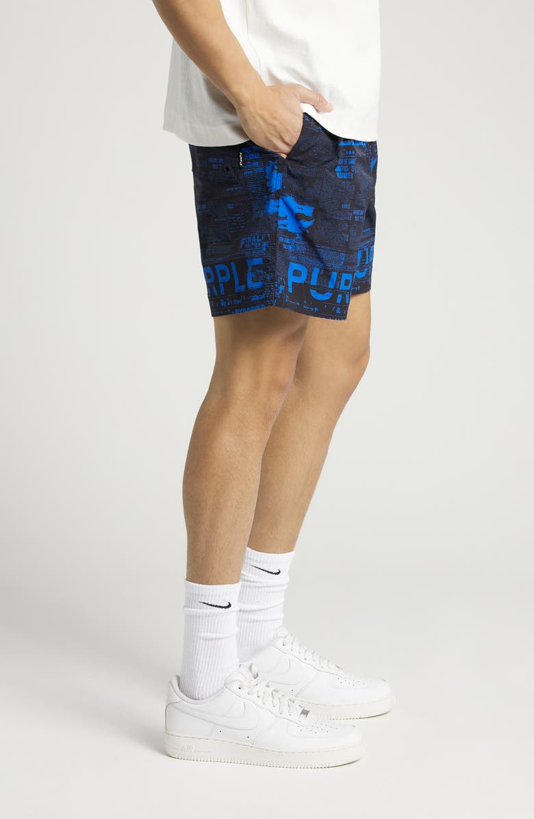 PURPLE BRAND All Around Performance Shorts, Alternate, color, Black