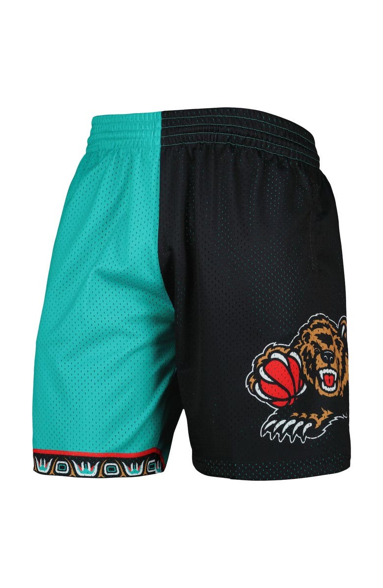 Mitchell & Ness Men's Mitchell & Ness Turquoise/Black Vancouver Grizzlies Hardwood Classics 1998 Split Swingman Shorts, Alternate, color, Turquoise