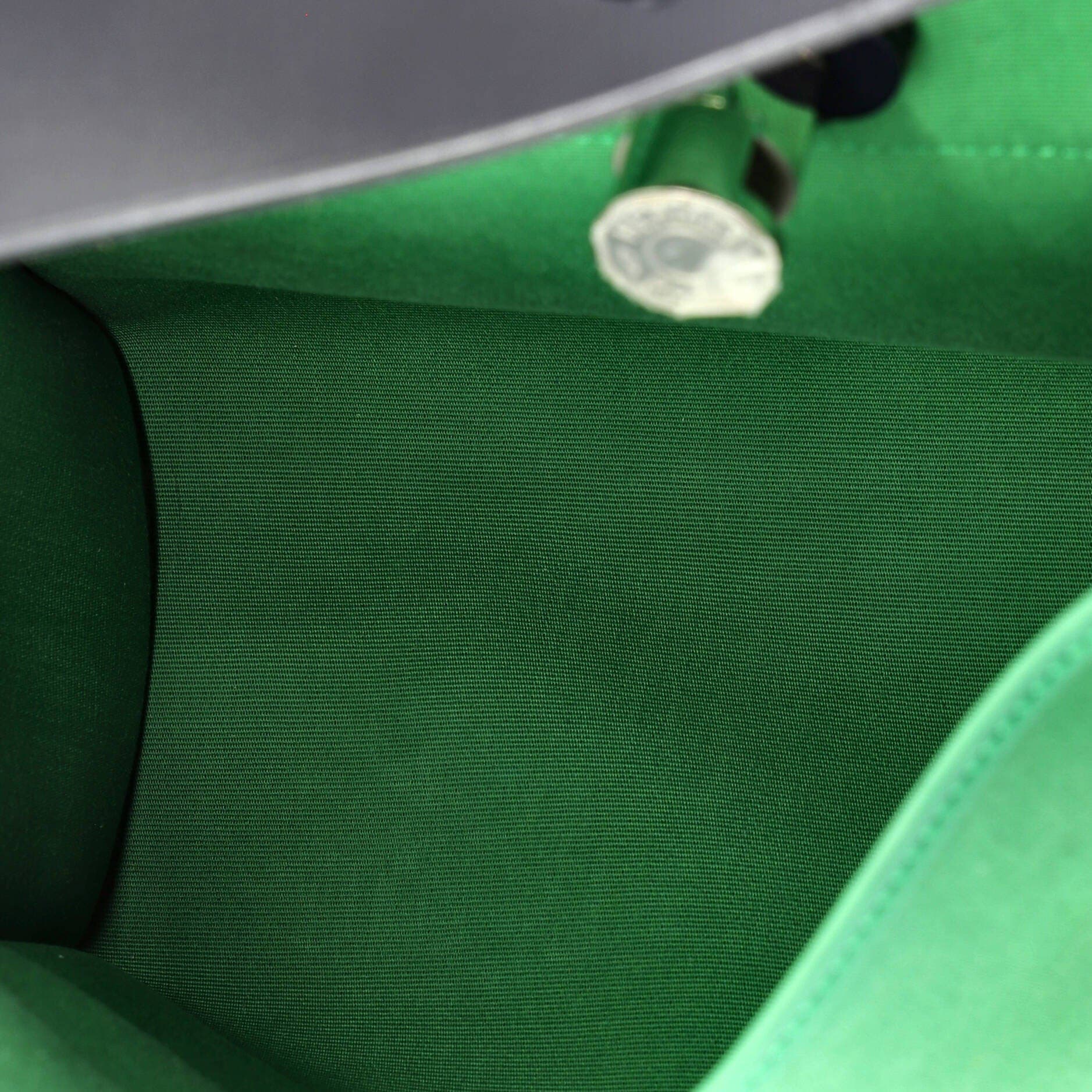 Pre-Owned Hermes Herbag Zip Leather and Toile 31, Alternate, color, Green