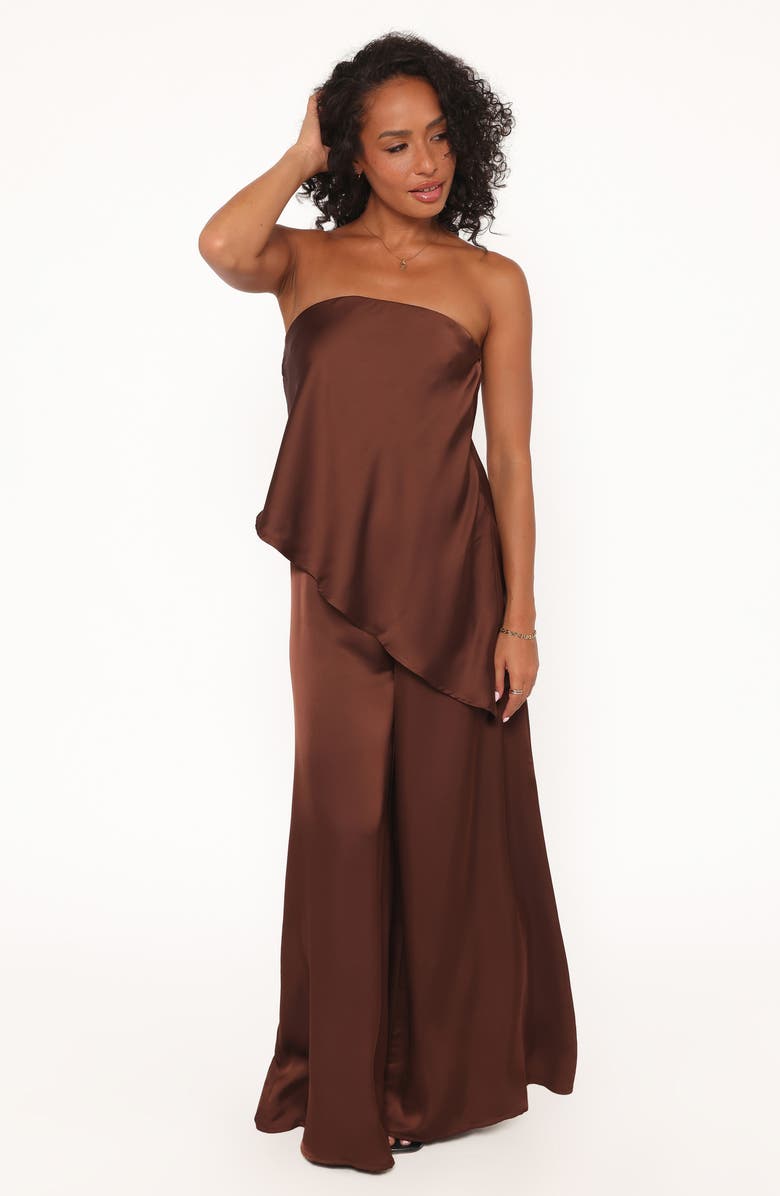 Petal & Pup Charmer Asymmetric Strapless Top, Alternate, color, Dark Brown