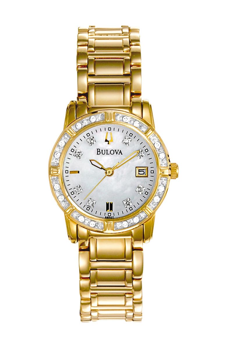BULOVA Diamond Accent Bracelet Watch, 26mm - 0.1ct., Main, color, 