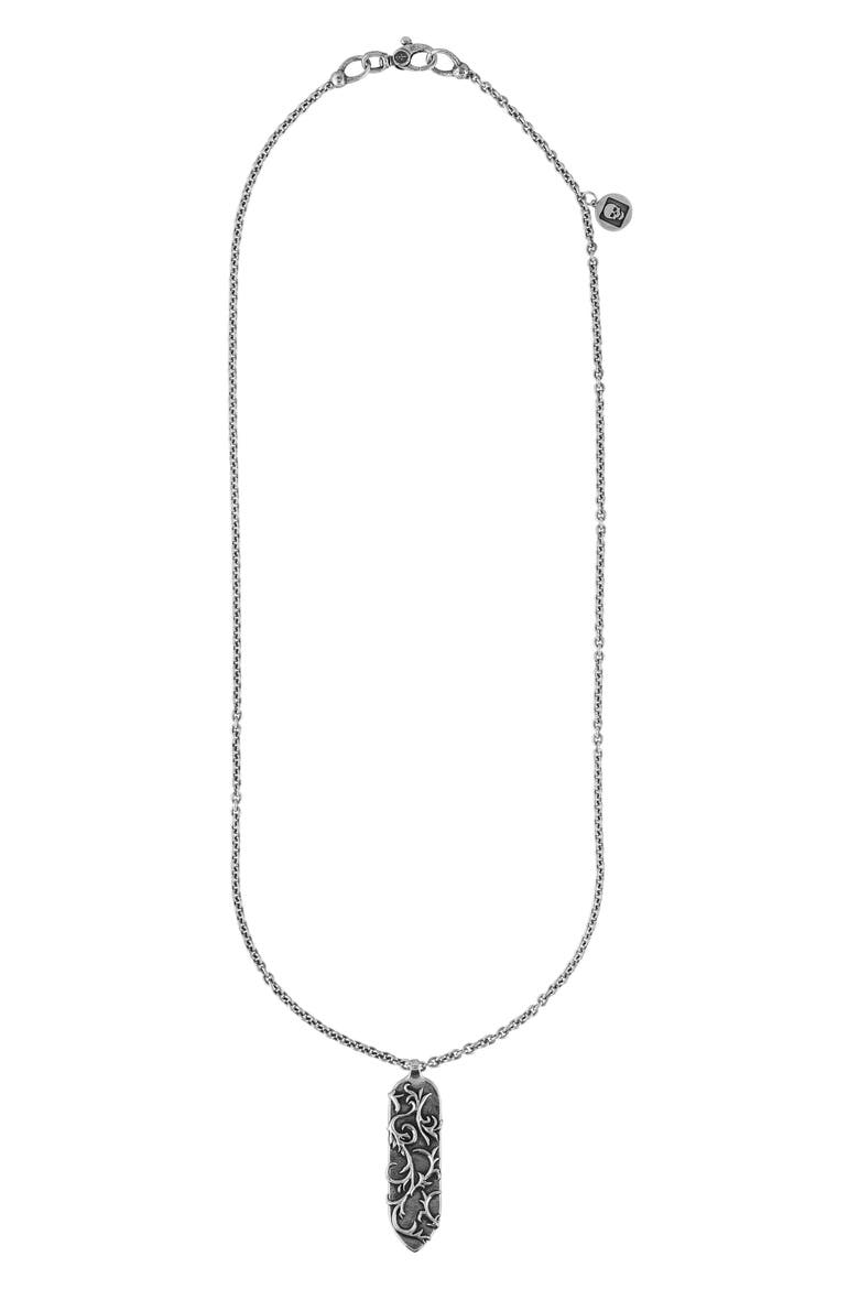 Men's Gothic Pendant Necklace, Alternate, color, SILVER