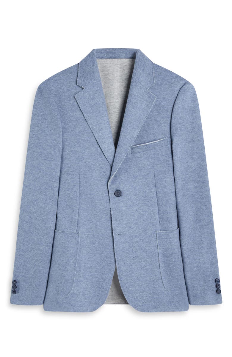Bugatchi Wool Blend Laser Cut Blazer, Alternate, color, Air Blue