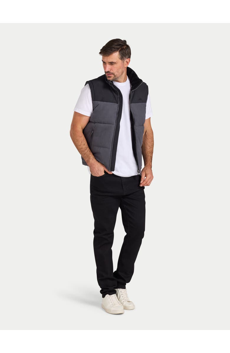 Raging Bull Two Tone Zip Neck Gilet, Alternate, color, Black
