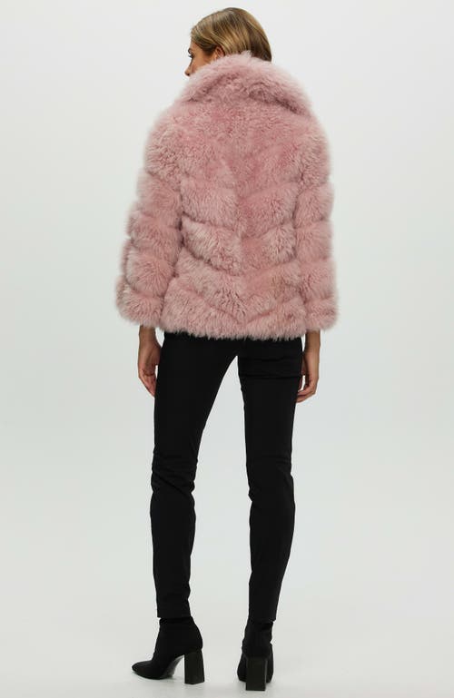 Gorski Cashmere Goat Diagonal Jacket In Pink