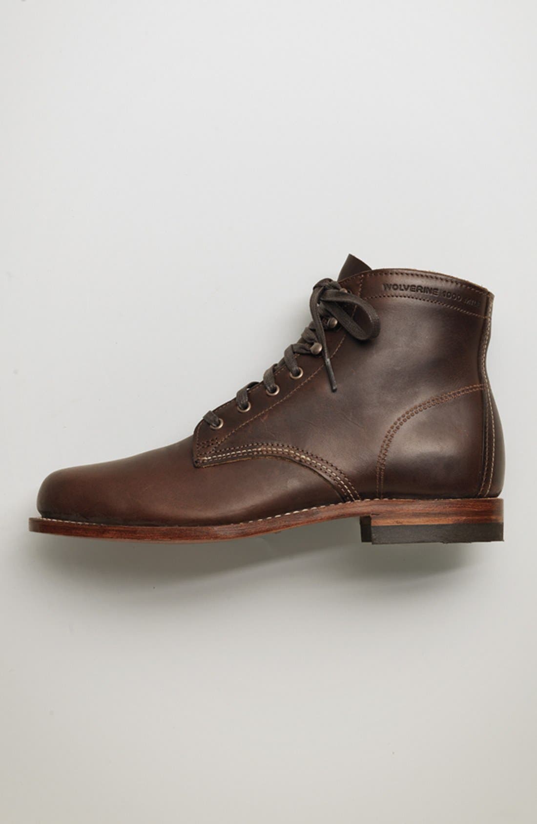 '1000 Mile' Plain Toe Boot, Alternate, color, BLACK