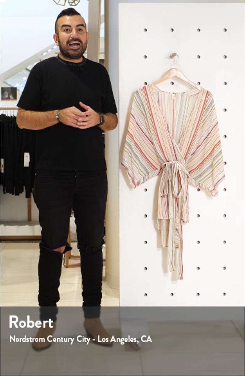 Stripe Cover-Up Romper, sales video thumbnail