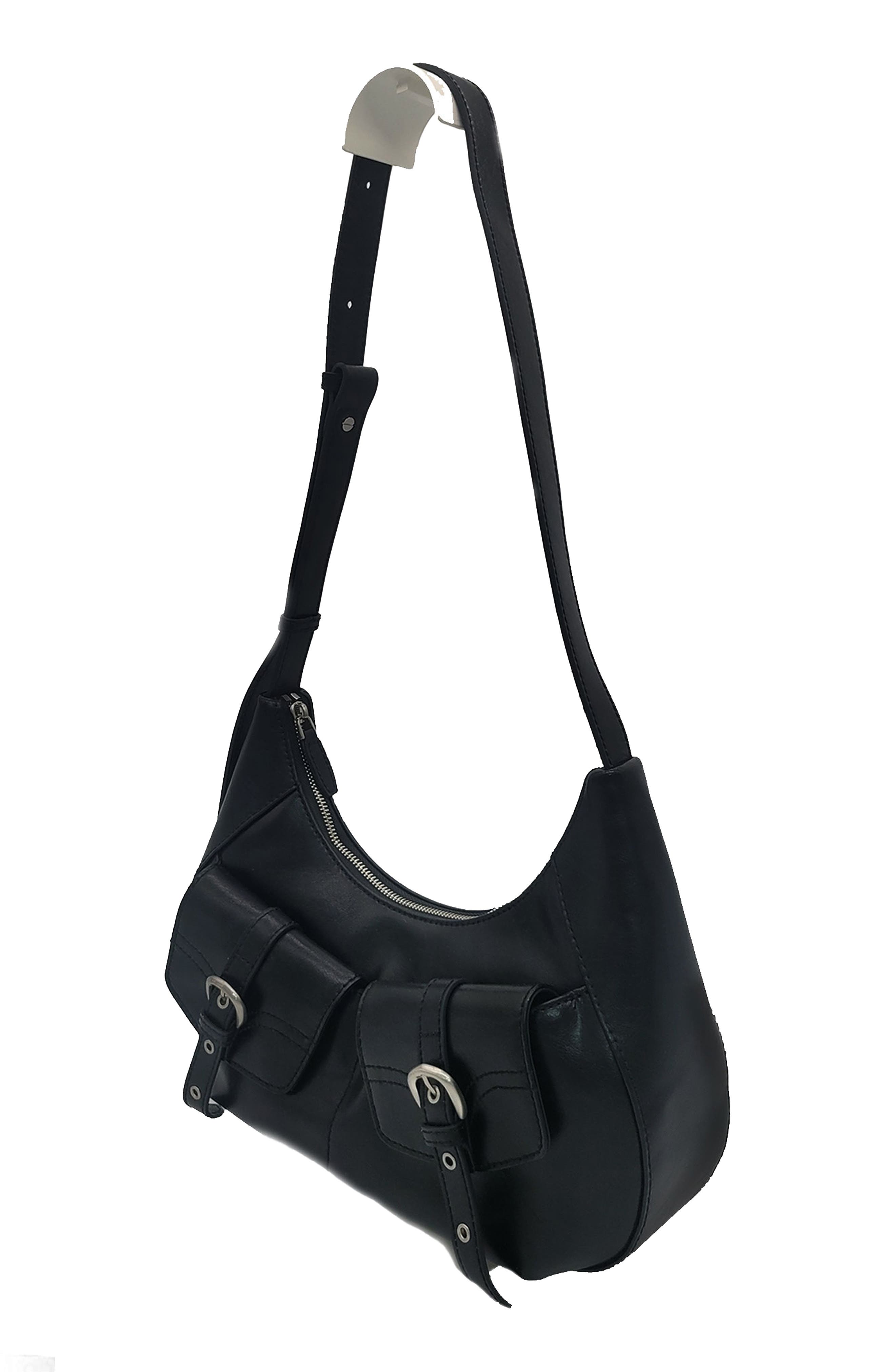 Oryany Rodeo Suede Shoulder Bag, Alternate, color, Black