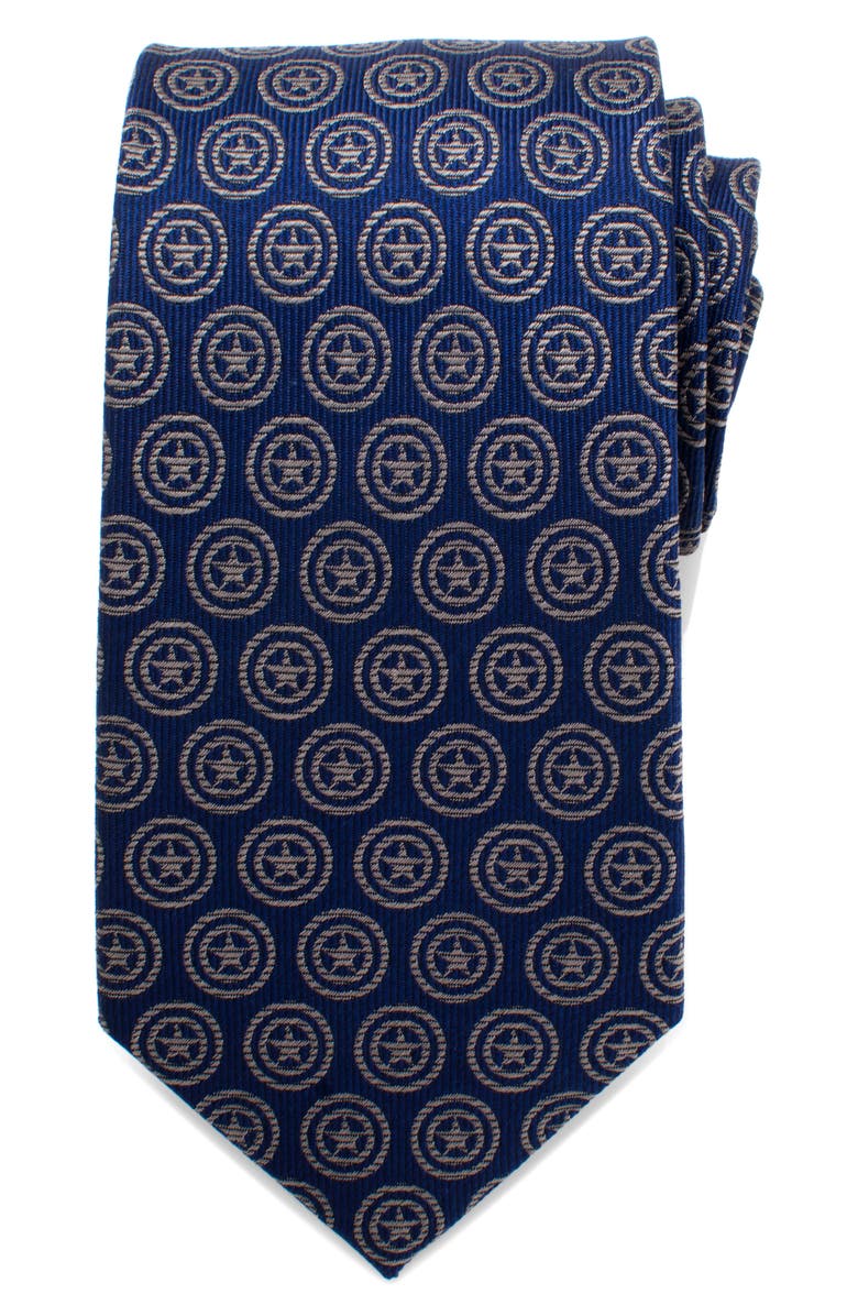 Cufflinks, Inc. Captain America Shield Silk Tie, Main, color, Blue