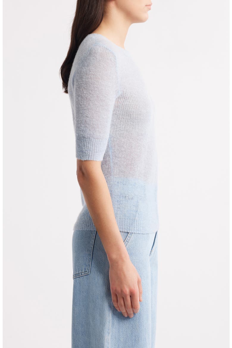 Fusionana Short Sleeve Sweater, Alternate, color, LT PAST/BU