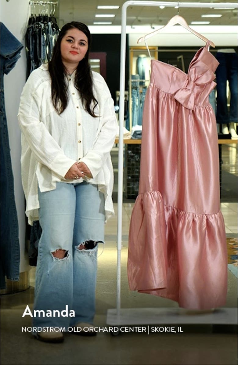 Betina Bow One-Shoulder Gown, sales video thumbnail