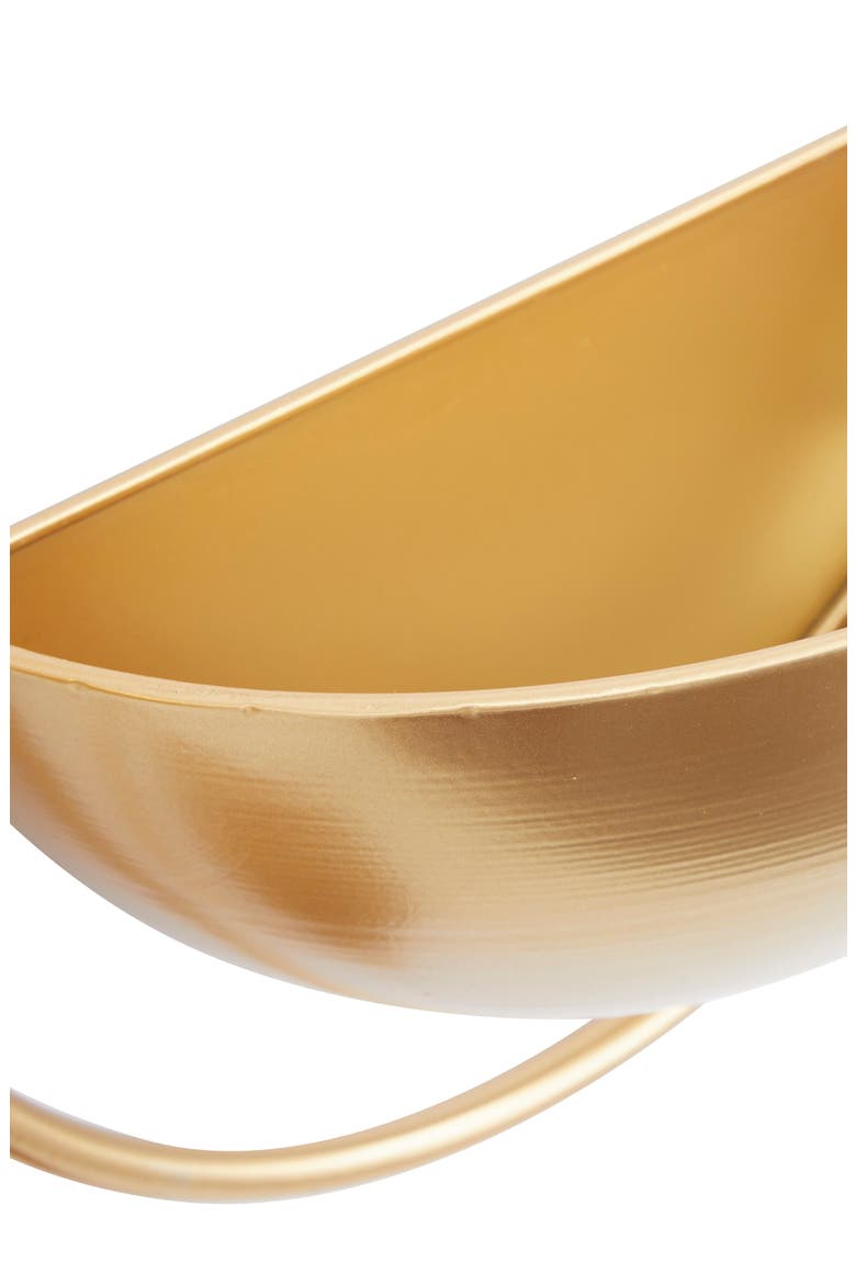 Goldtone Metal Indoor Outdoor Geometric Wall Planter - Set of 3, Alternate, color, GOLD