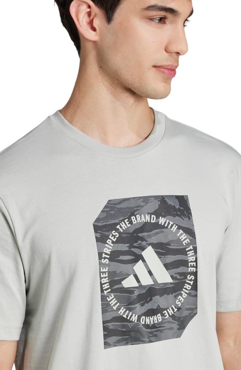 adidas Camo Graphic T-Shirt, Alternate, color, Wonder Silver