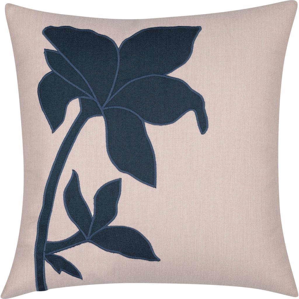 Elaine Smith Botanica Handmade Embroidered Applique Indoor & Outdoor Woven Accent Pillow in Blush  product