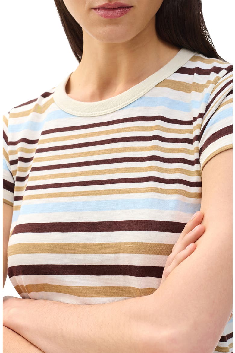 The Slub Stripe T-Shirt, Alternate, color, IVORY MULTI