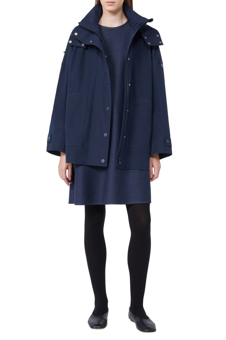 Labbro Hooded Raincoat, Alternate, color, NAVY