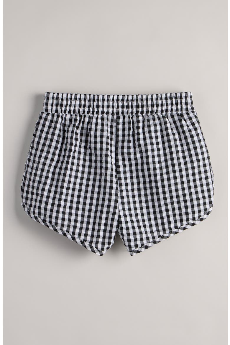 Kids' Gingham Seersucker Shorts, Alternate, color, BLACK GINGHAM