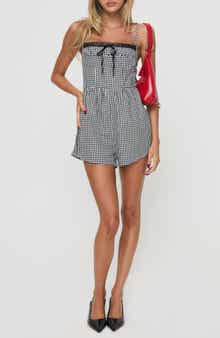 Princess Polly Trynia Gingham Cotton Romper