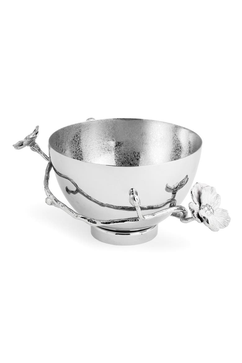 Silver Orchid Small Bowl, Main, color, SILVER