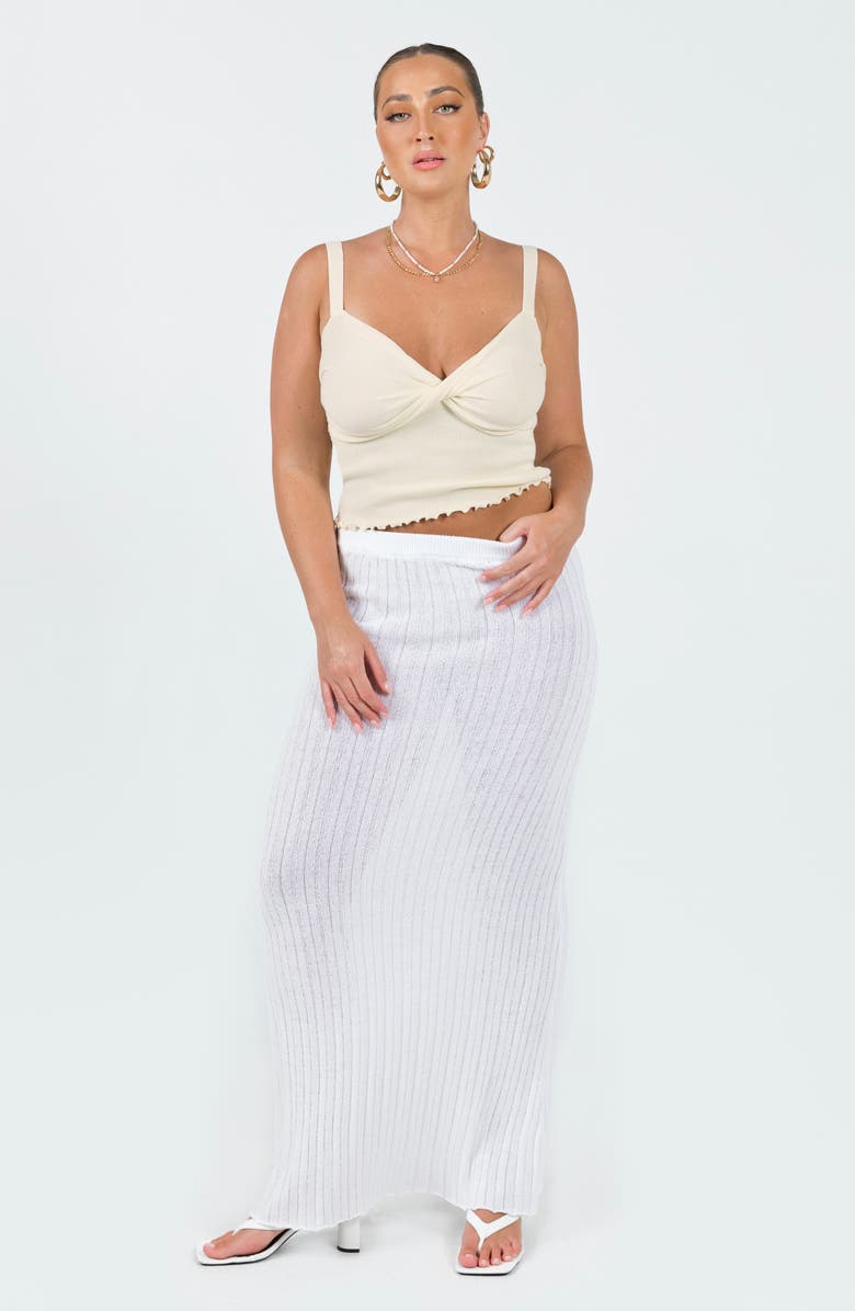 Princess Polly Dalma Twist Ivory Tank, Alternate, color, Off White