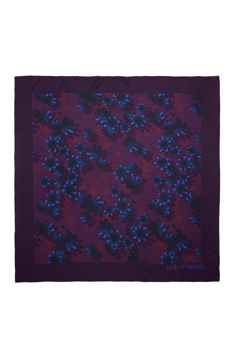 Sofia Silk Scarf, Main, color, Rambla Floral Plum