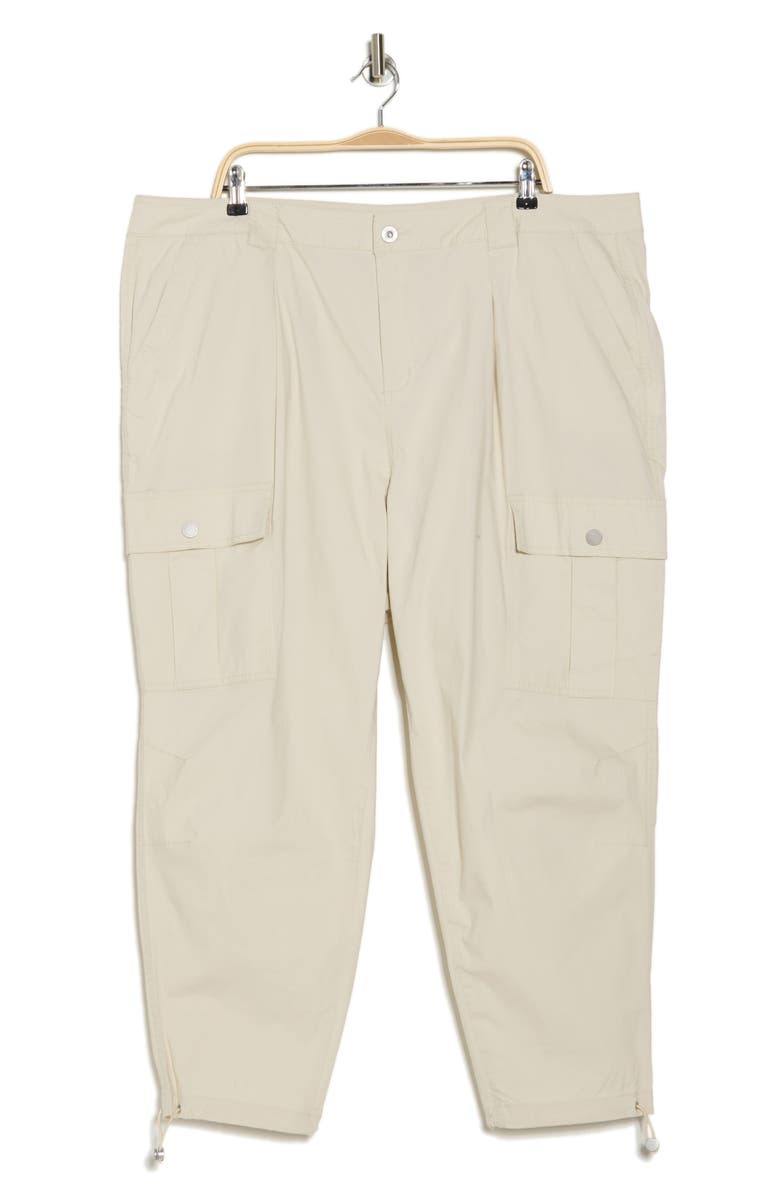 DKNY Jeans Belted Stretch Cotton Poplin Cargo Pants, Alternate, color, City Khaki