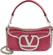 Valentino Garavani Locò Crystal Embellished Beaded Shoulder Bag