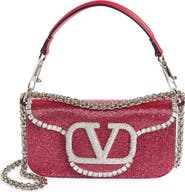 Valentino Garavani Locò Crystal Embellished Beaded Shoulder Bag
