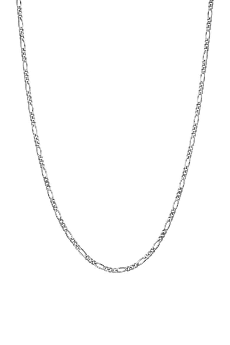 Men's Figaro Chain Necklace, Main, color, STERLING SILVER/ POLISHED