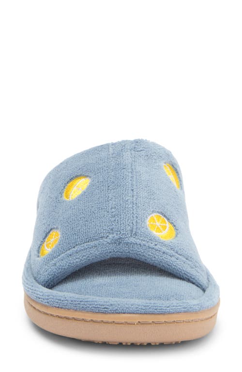 ISOTONER ISOTONER FRUIT EMBROIDERED SLIDE SLIPPER