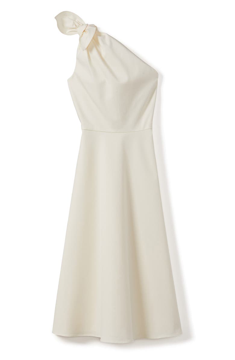 Kate Spade New York one-shoulder cotton blend a-line dress, Alternate, color, 