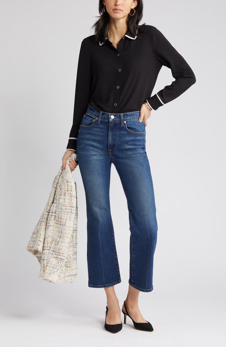 Halogen<sup>®</sup> Piped Detail Button-Up Shirt, Main, color, 