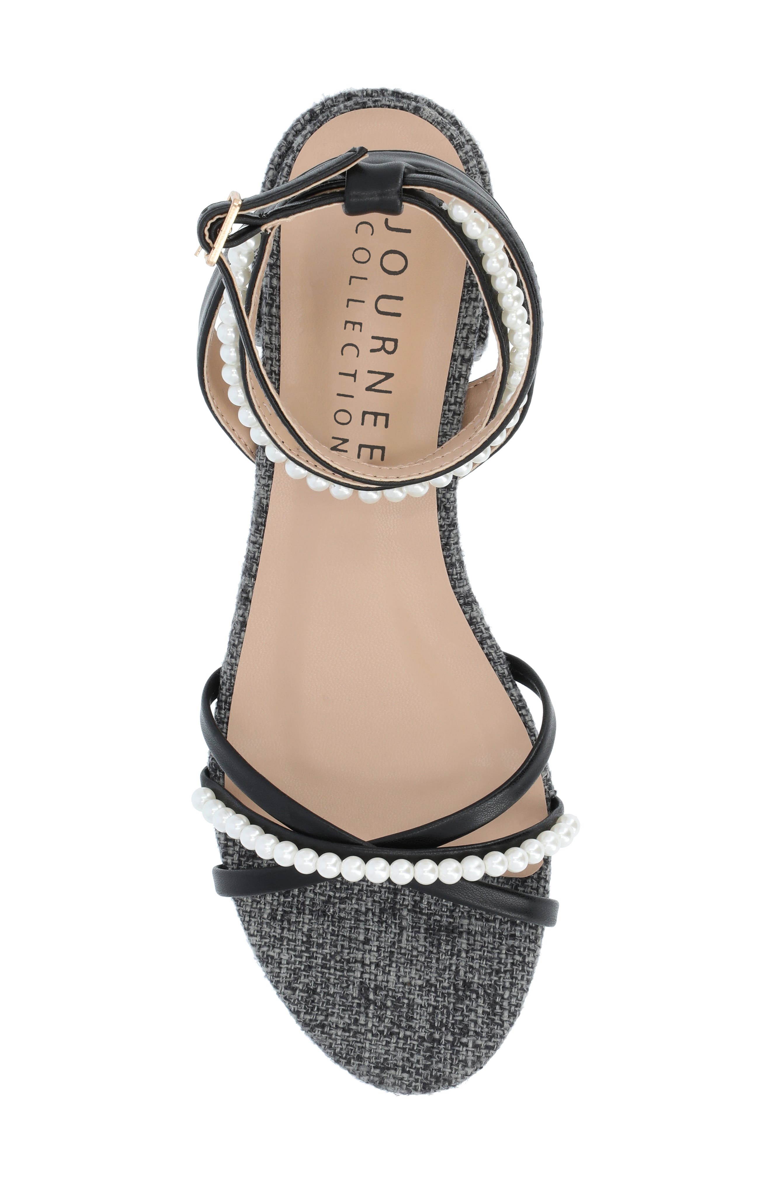 Journee Collection Tulsi Pearly Beaded Sandal, Alternate, color, 