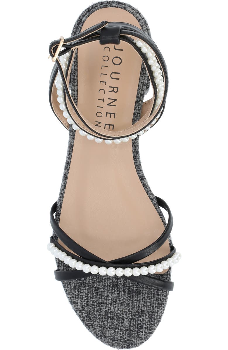 Journee Collection Tulsi Pearly Beaded Sandal, Alternate, color,