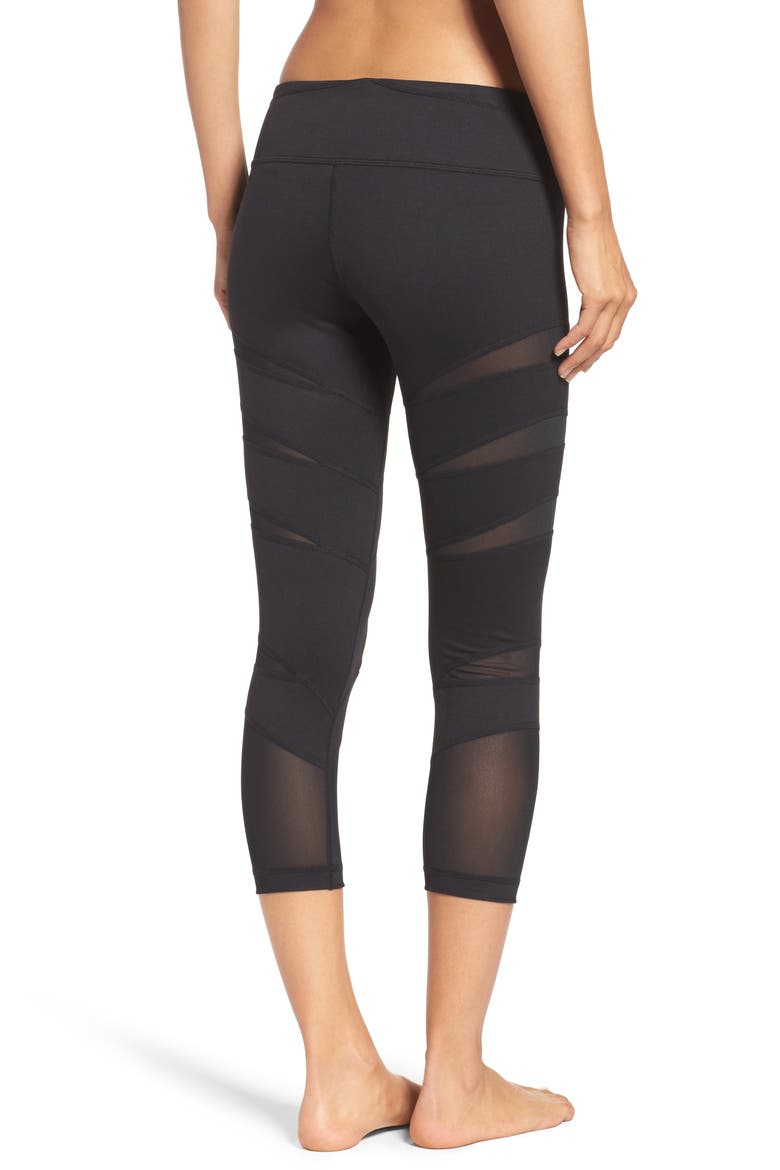 Flash Crop Leggings, Alternate, color, BLACK