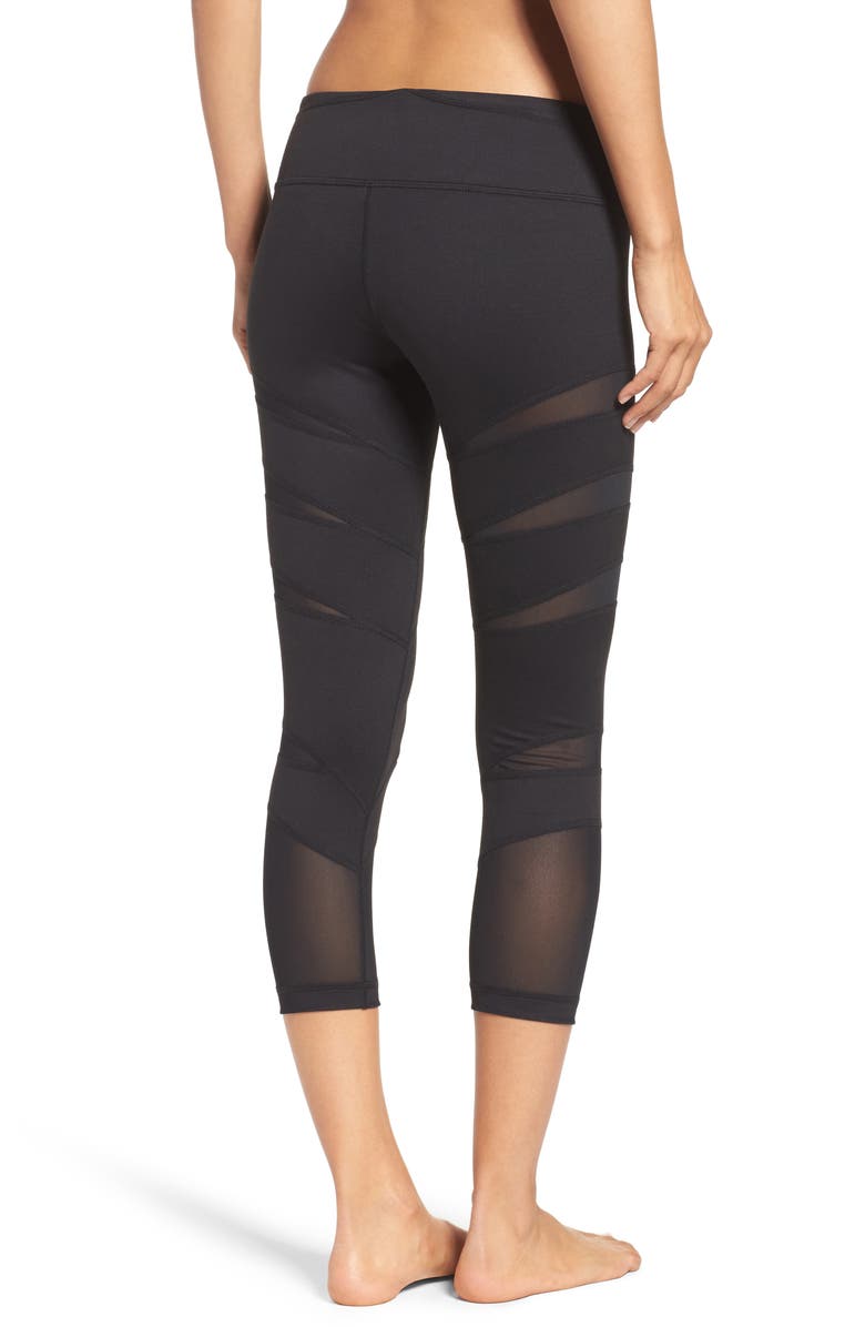 Zella Flash Crop Leggings, Alternate, color, 