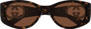 Gucci 55mm Round Sunglasses