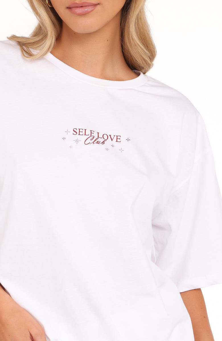 Petal & Pup Self Love Club Graphic T-Shirt, Alternate, color, White
