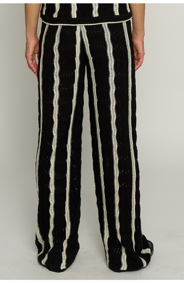 Central Park West Novelty Stitch Midrise Pant, Alternate, color, Black