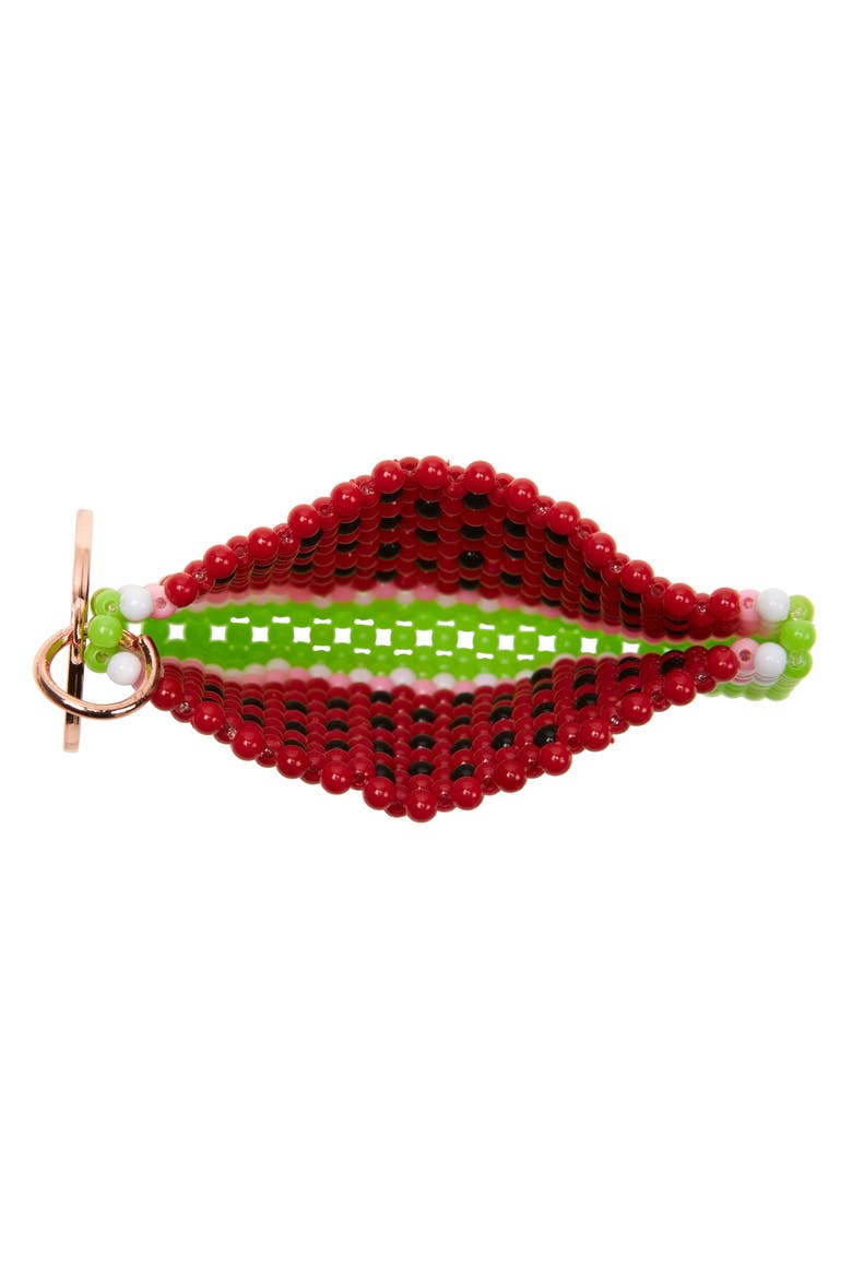 Watermelon-ita Beaded Card Holder, Alternate, color, MULTI