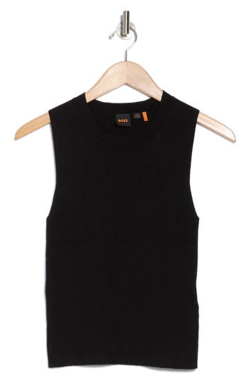 Hugo Boss Boss  Fetullina Sweater Tank In Black