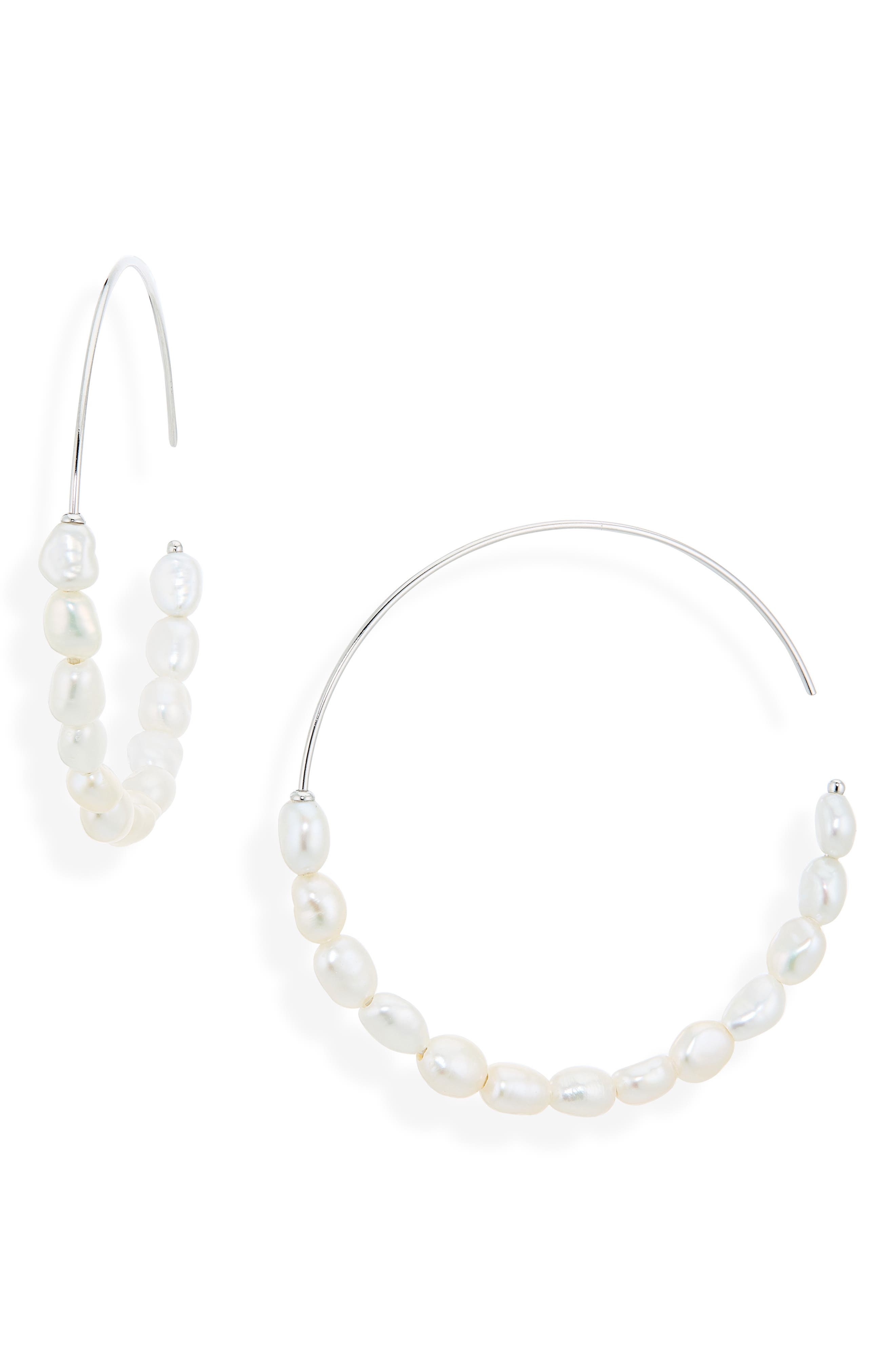 Maisie Cultured Pearl C-Hoop Earrings