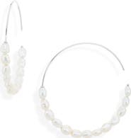 Nadri Maisie Cultured Pearl C-Hoop Earrings