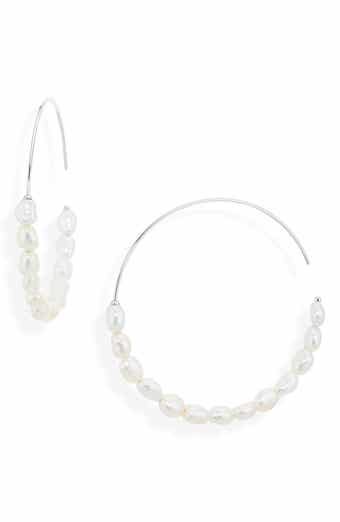 Maisie Cultured Pearl C-Hoop Earrings