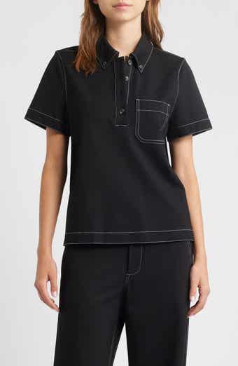 rag & bone Irina Contrast Stitch Button-Down Polo