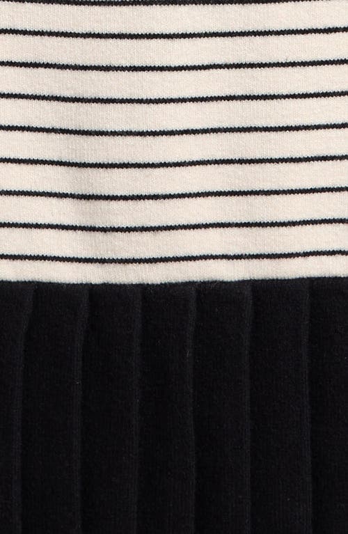 Freshman Kids' Stripe Two-piece Hooded Sweater & Skirt Set In Blue