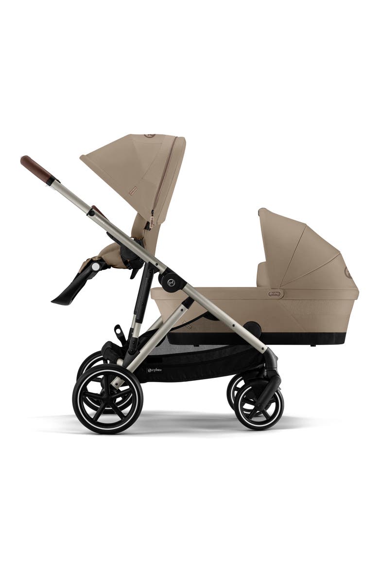 Gazelle S Single to Double Stroller System & Carrycot, Alternate, color, ALMOND BEIGE