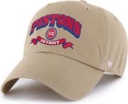 '47 Men's '47  Khaki Detroit Pistons Fast Break Chase Region Clean Up Adjustable Hat