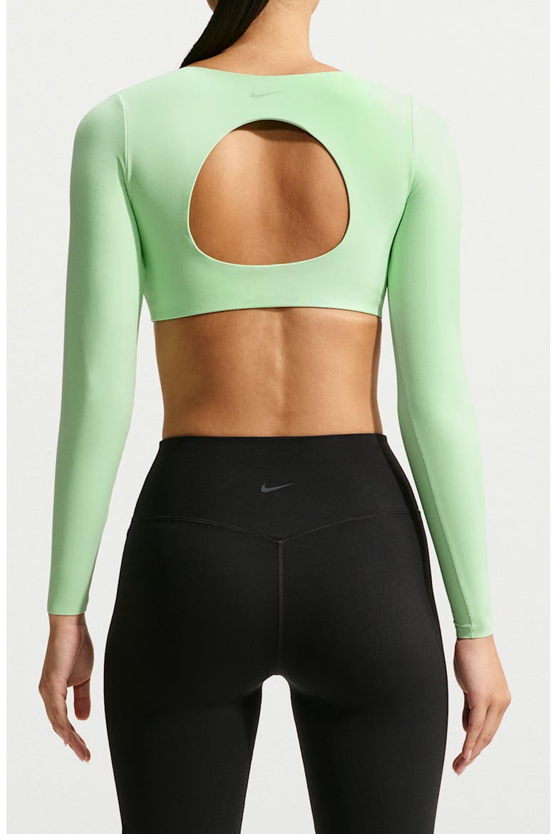 Zenvy Dri-FIT Long Sleeve Sports Bra, Alternate, color, CUCUMBER CALM/ COOL GREY