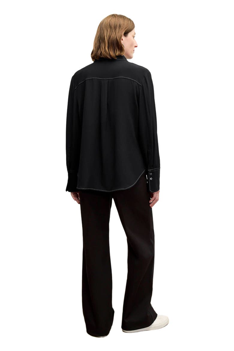 Mira Top - Washable Silk Top Stitch, Alternate, color, Black